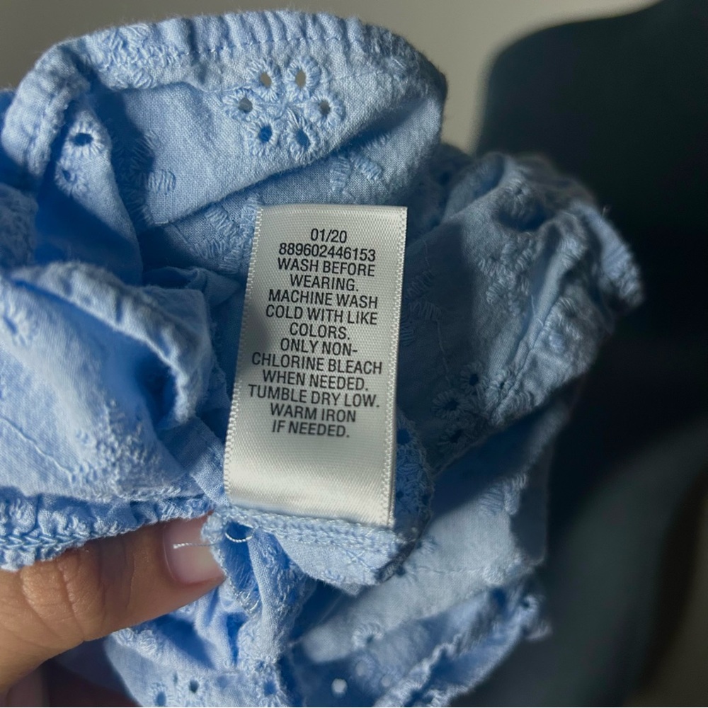 Candie’s blue eyelet babydoll top - Picture 6 of 7